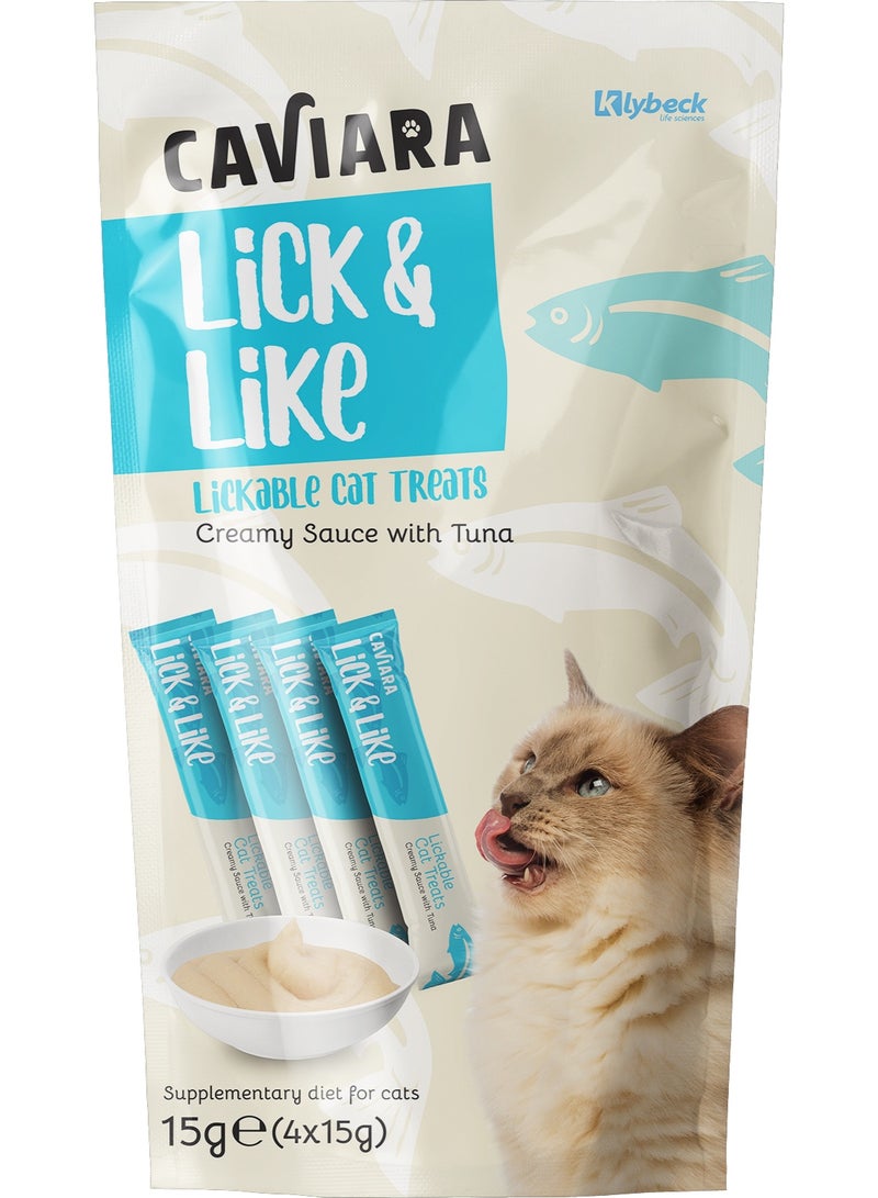 Caviara Lick&Like creamy sauce for Cats - tuna 4x15 gr