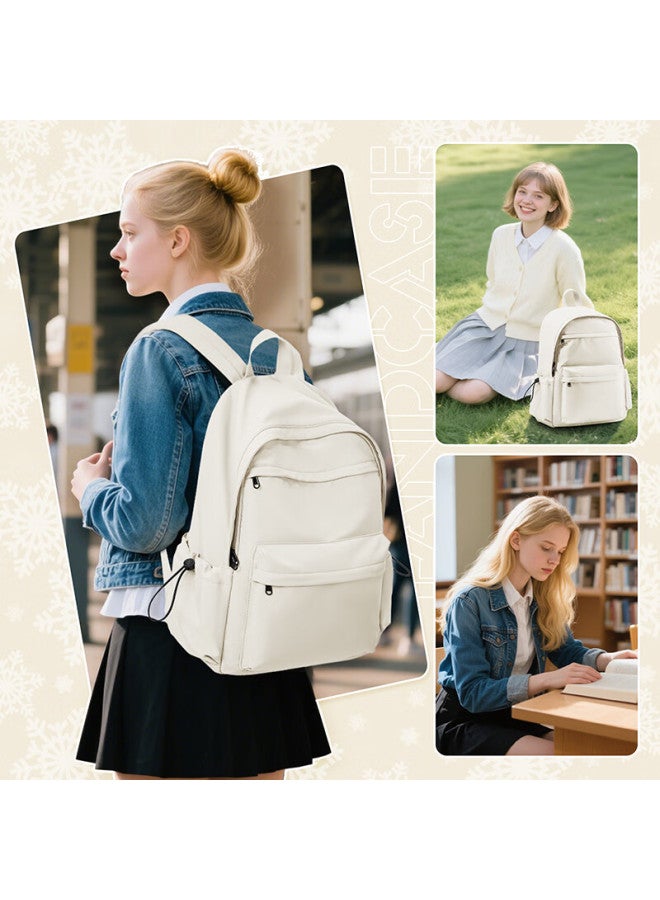 Landcase Backpack For Women, Stylish Commuter Large Capacity School Bag For Middle School, High School And College Students, Laptop Backpack For Men, 4301 Off-white - Image 3