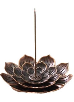 Generic Incense Holder for Sticks Anti-Ash Spilling, Brass Lotus Incense Stick Holder and Detachable Ash Catcher Lotus Incense Burner 16 Holes Incense Organizer Lotus Incense Burner  - Image 1