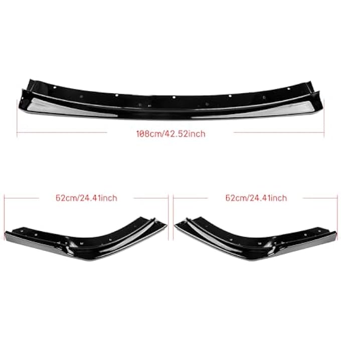 AUSMILA Front Bumper Splitter Lip Kit for Subaru Impreza 10th 2008-2010 - Image 2