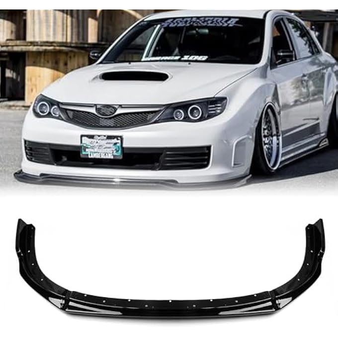 AUSMILA Front Bumper Splitter Lip Kit for Subaru Impreza 10th 2008-2010 - Image 1