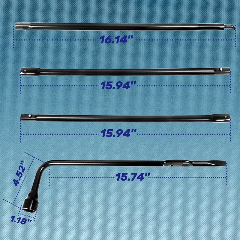 Reeauto Spare Tire Tool Kit with Spare Tire Jack Handle and Wheel Lug Wrench Compatible with 1999-2019 Silverado Tahoe Avalanche Suburban Sierra Yukon 02-18 Escalade - Image 3