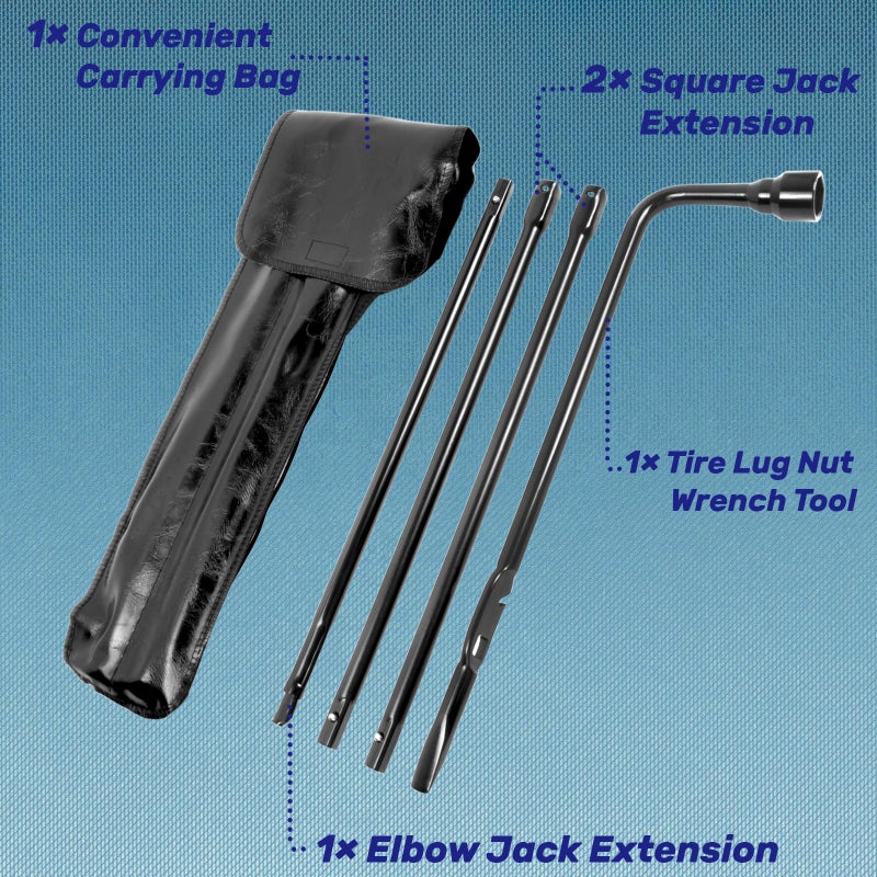 Reeauto Spare Tire Tool Kit with Spare Tire Jack Handle and Wheel Lug Wrench Compatible with 1999-2019 Silverado Tahoe Avalanche Suburban Sierra Yukon 02-18 Escalade - Image 2