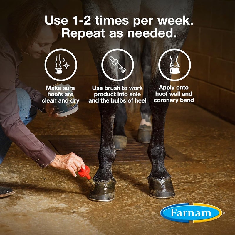 Farnam Rain Maker Triple Action Hoof Oil for Horses - Moisturizer and Conditioner with Aloe, 32 Oz - Image 4