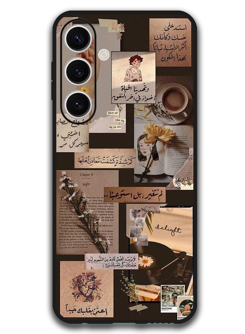 Theodor غطاء واقي مضاد للخدش ومقاوم للصدمات لهاتف سامسونج جالاكسي S24 FE بتصميم عربي (85) - Image 1