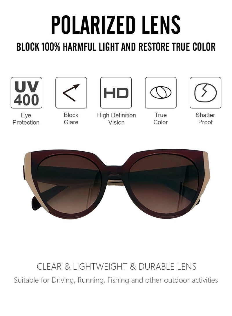 DLS Sunglasses for men and women - Cat Eye Acetate Frame with UV protacted lenses multipurpose use (MS7012-C4) - Image 2