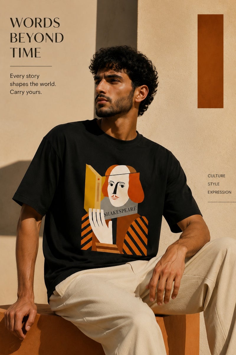 Men's Black Graphic Print T-Shirt Casual Short Sleeve Crew Neck Streetwear Tee - Image 4