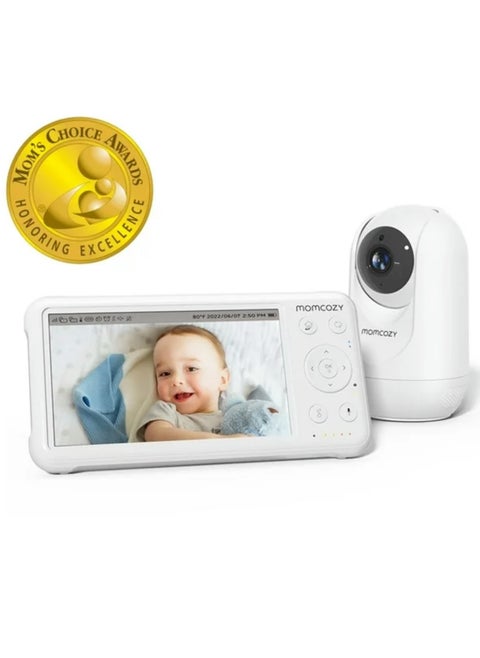Video Baby Monitor, 1080P 5" HD Baby Monitor with Camera and Audio, Infrared Night Vision, 5000mAh Battery, 2-Way Audio, Temperature Sensor, Lullabies and 960ft Range, Ideal for New Moms