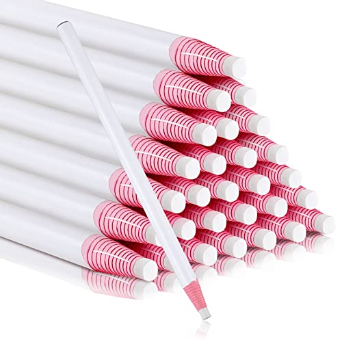 Tinlade 36 Pcs Peel off China Markers Grease Pencils for Mechanical Wax Pencil Marking Crayons for Vinyl Metal Wood Paper Fabrics Leather (White) - Image 1