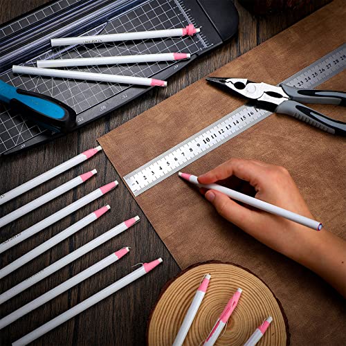 Tinlade 36 Pcs Peel off China Markers Grease Pencils for Mechanical Wax Pencil Marking Crayons for Vinyl Metal Wood Paper Fabrics Leather (White) - Image 4