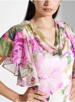 Hope & Ivy Cowl Neck Maxi Dress  - Image 3