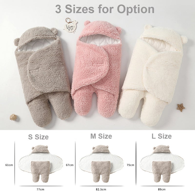 Baby Sleep Sack With Feet L Size 3-Layer Soft Skin-Friendly Structure - Dual Adjustable Large Wings Baby Swaddle Blanket for 0-6 Month Old Winter Baby, Crib Or Stroller Use - Image 3