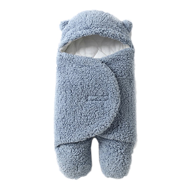 Baby Sleep Sack With Feet L Size 3-Layer Soft Skin-Friendly Structure - Dual Adjustable Large Wings Baby Swaddle Blanket for 0-6 Month Old Winter Baby, Crib Or Stroller Use - Image 1