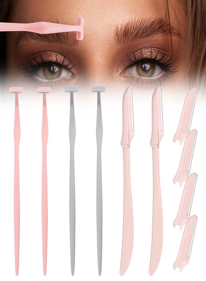 Cut it Eyebrow Razors for Women, Replaceable Face Razors kit, Dermaplane Shaving Tool for Men & Women, Face Razors for Peach Fuzz and Hair Removal, 4pcs Replacement Blades Available - Image 1