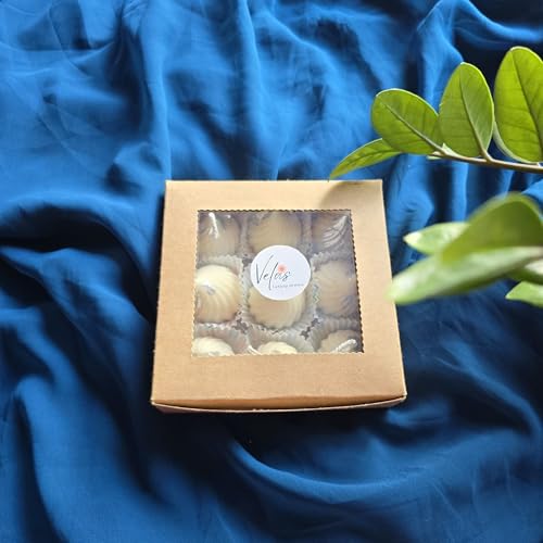 Velas Hand Crafted Soy Wax Scented Aesthetic Candles | Perfect for Home Decor Lighting | Gifting | Celebration | Festivals (OffWhite, Medium) - Image 2