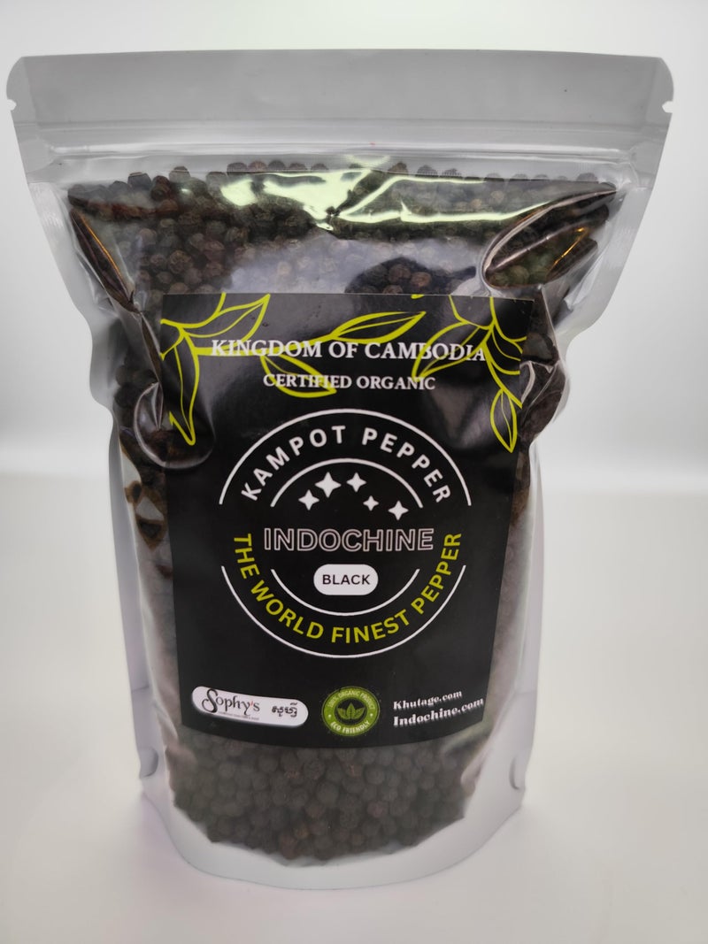 Kampot Pepper Organic Kampot Pepper Rare Cambodian Peppercorns Black 8 Ounce - Image 1