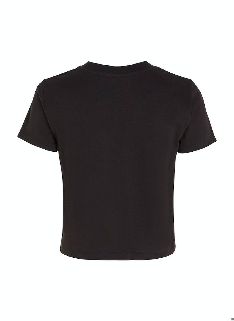 CALVIN KLEIN Cropped Monogram T-Shirt  - Image 4
