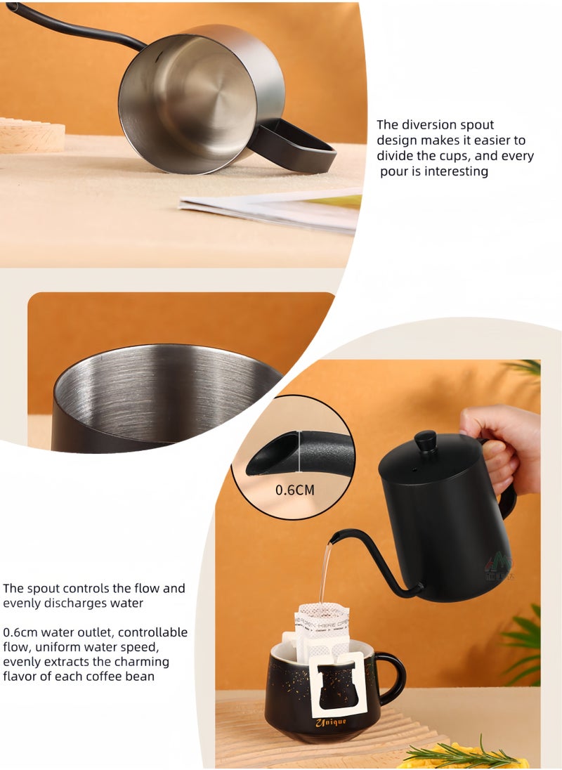 nihao - V60 Set 9 Piece Coffee Drip Set , V60 Pour Over Coffee Maker Set With Carry Case Black 600ml - Image 1