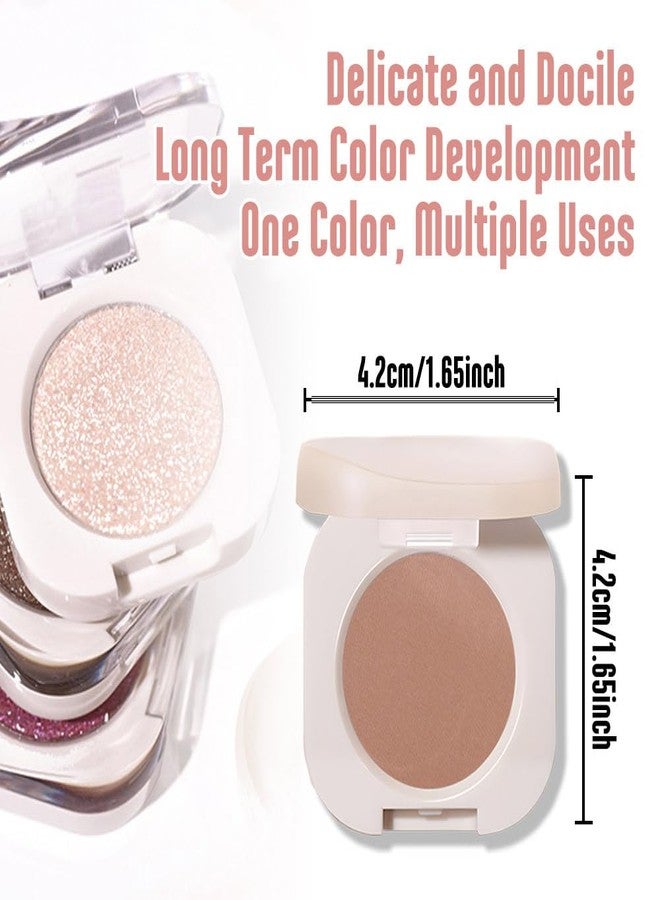 HHLTOH Matte Eyeshadow Monochrome, Dark Nude Eye Shadow Makeup, Neutral Matte Pressed Powder, Single Vegan Eyeshadow, Highly Pigmented Natural Eyeshadow Palette, Single Long Lasting Deep Nature Eye Make 05# - Image 5