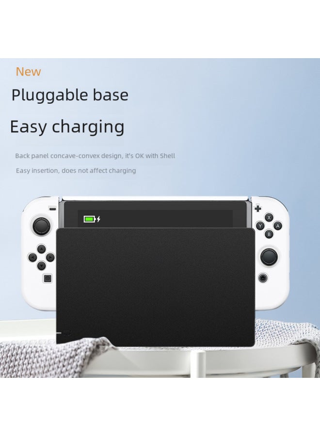 Loquat Split Body Nintendo Switch Protective Case Switcholed Cover Pc Shell Handle Accessories Digital Computer Game Console Protection-Model:Ns White Skin-friendly Shell With Label √ With Membrane + Cap  - Image 5