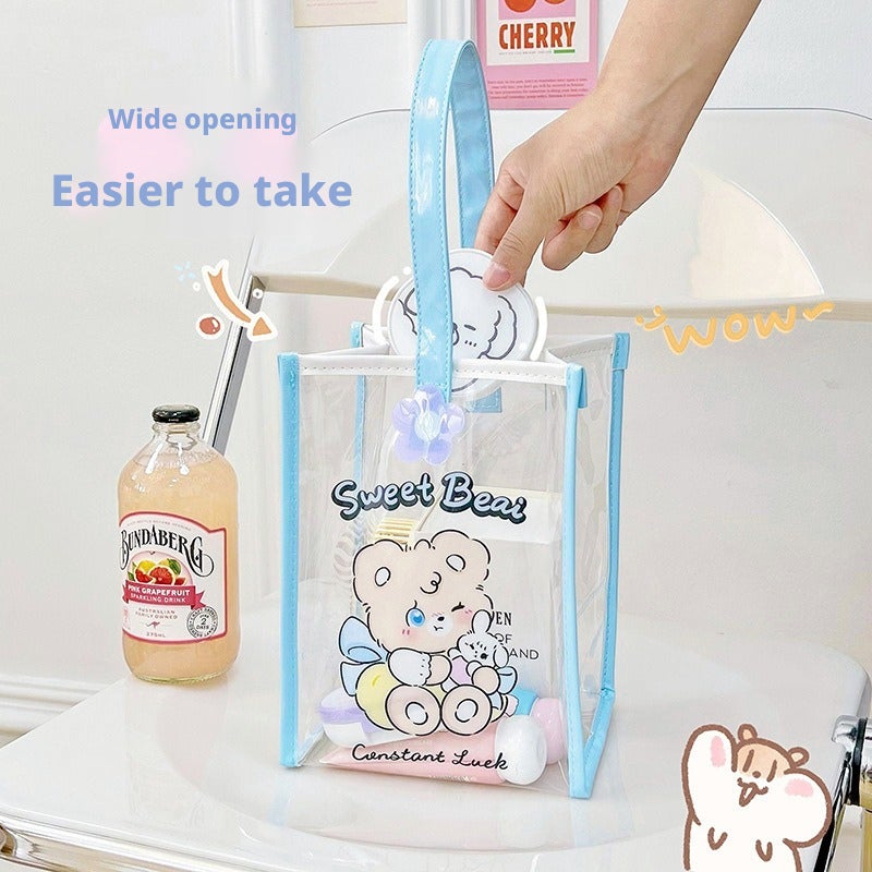 Honey Family Jelly Beach Bag Cute PVC Waterproof Tote - Image 3