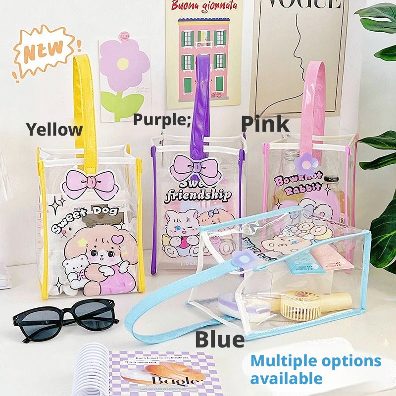 Honey Family Jelly Beach Bag Cute PVC Waterproof Tote - Image 2