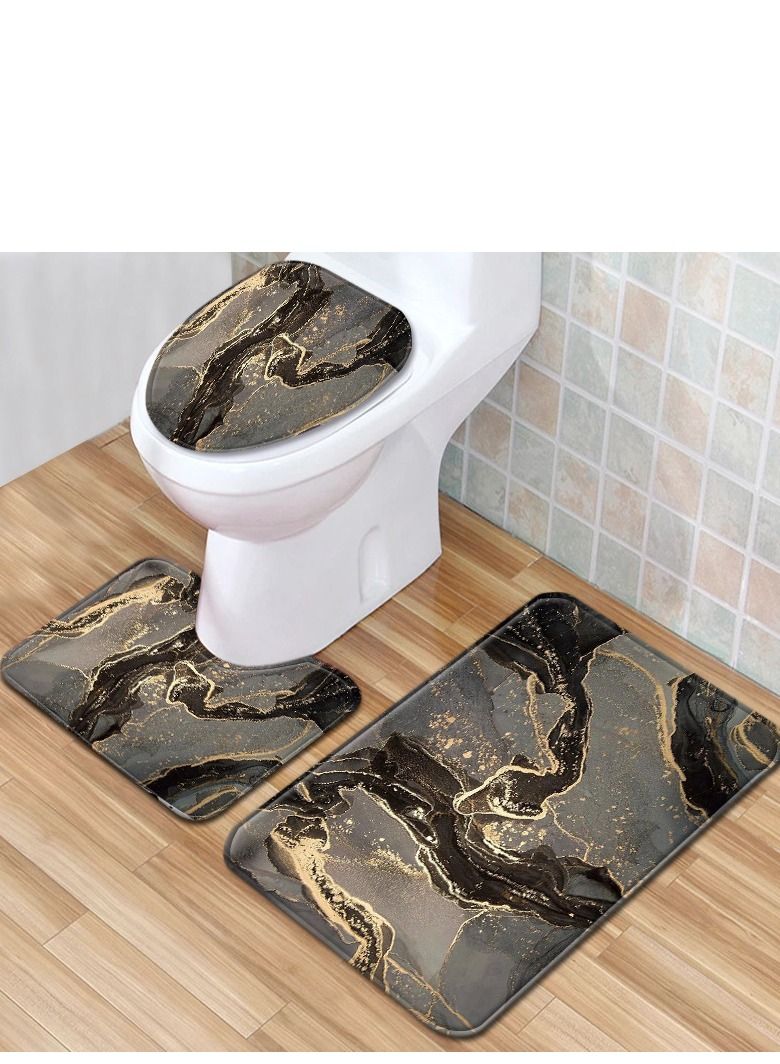 الأزرق جي دبليو طقم إكسسوار دواسات الحمام من 3 قطع - Image 1