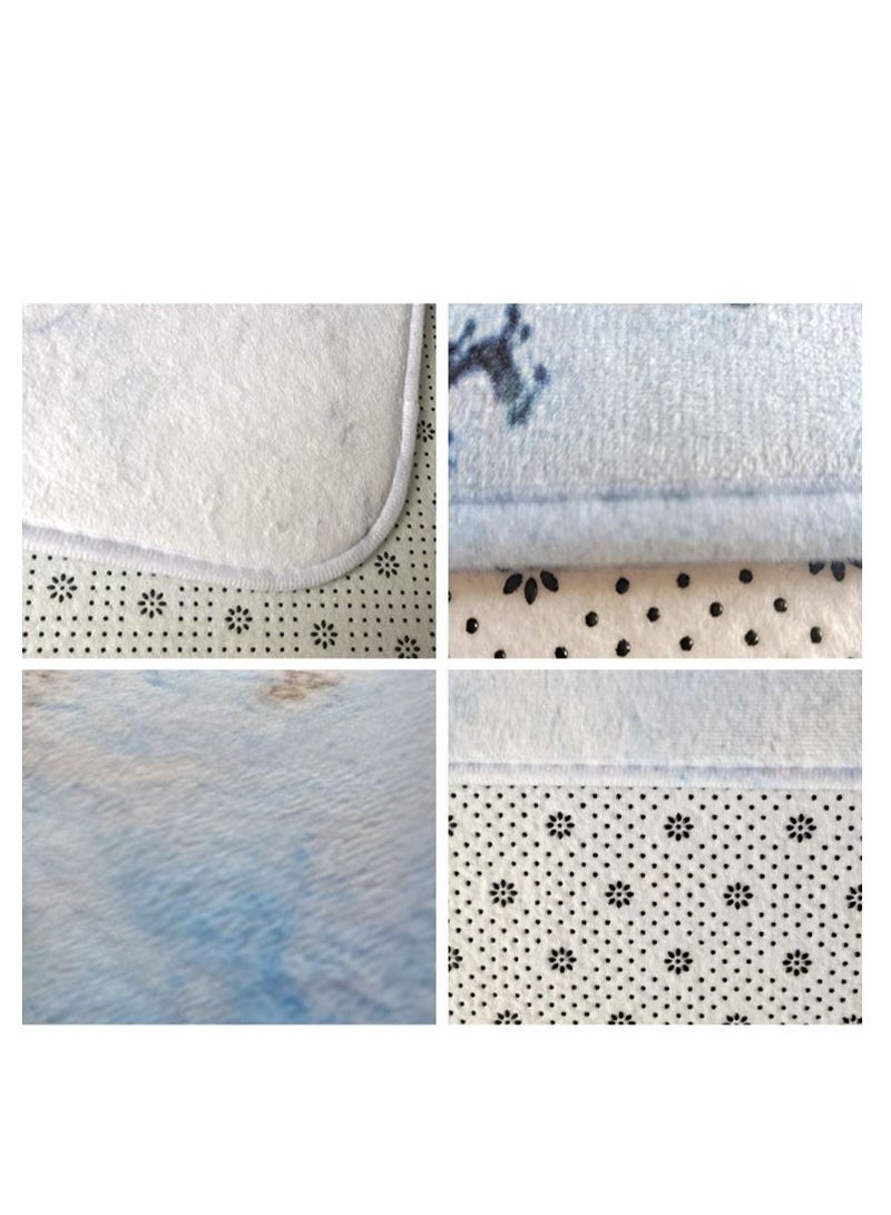 الأزرق جي دبليو طقم إكسسوار دواسات الحمام من 3 قطع - Image 4