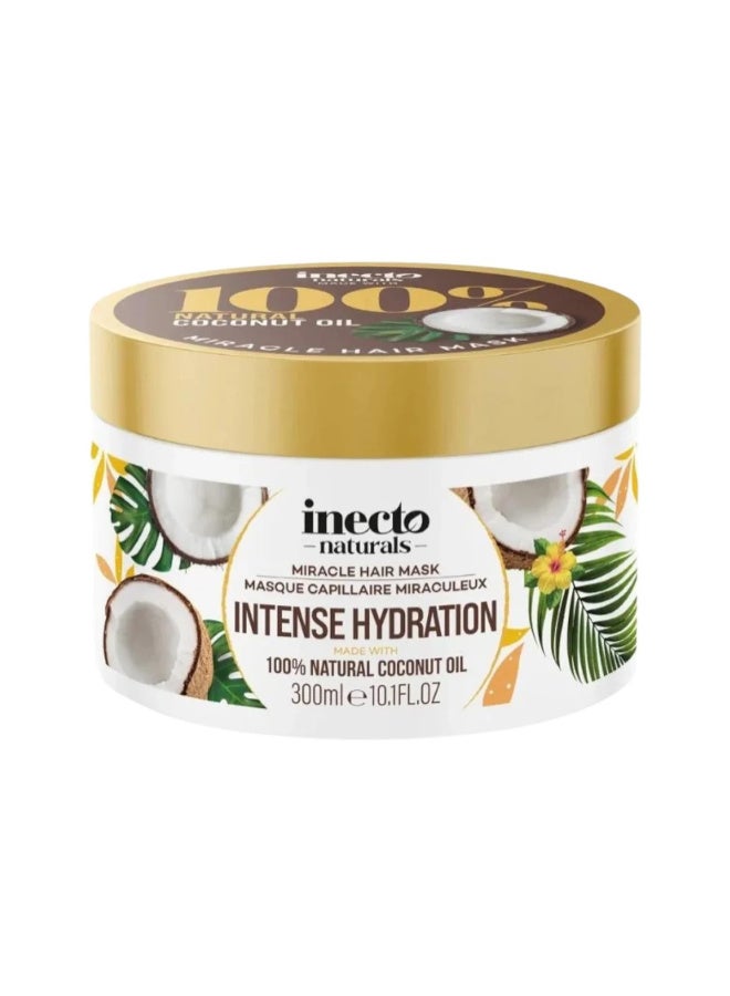 Inecto Naturals Miracle Hair Mask Intense Hydration With Coconut Oil 300 ML - Image 2