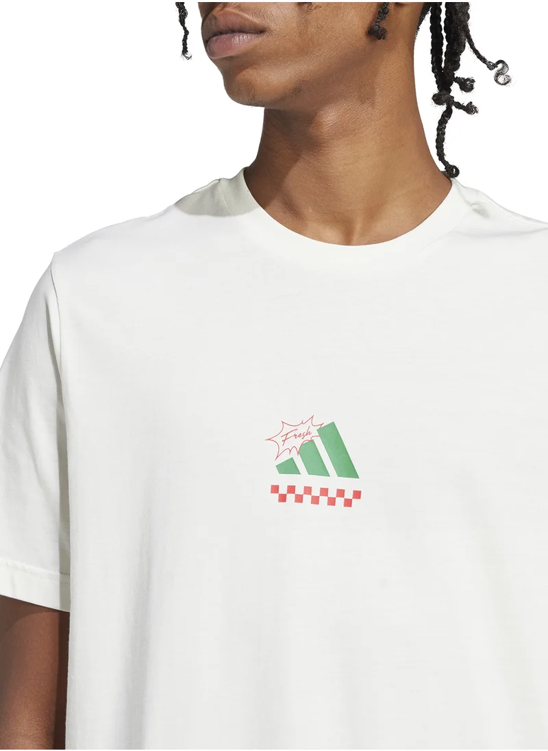 Adidas Lounge Pizza Graphic T-Shirt