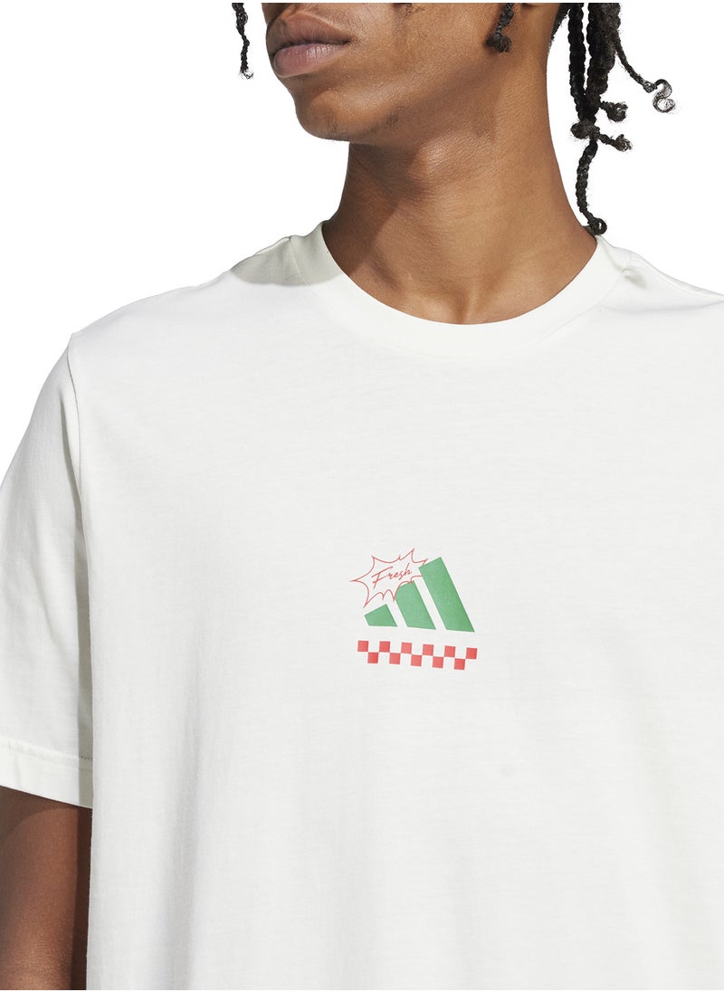 Adidas - Lounge Pizza Graphic T-Shirt - Image 1