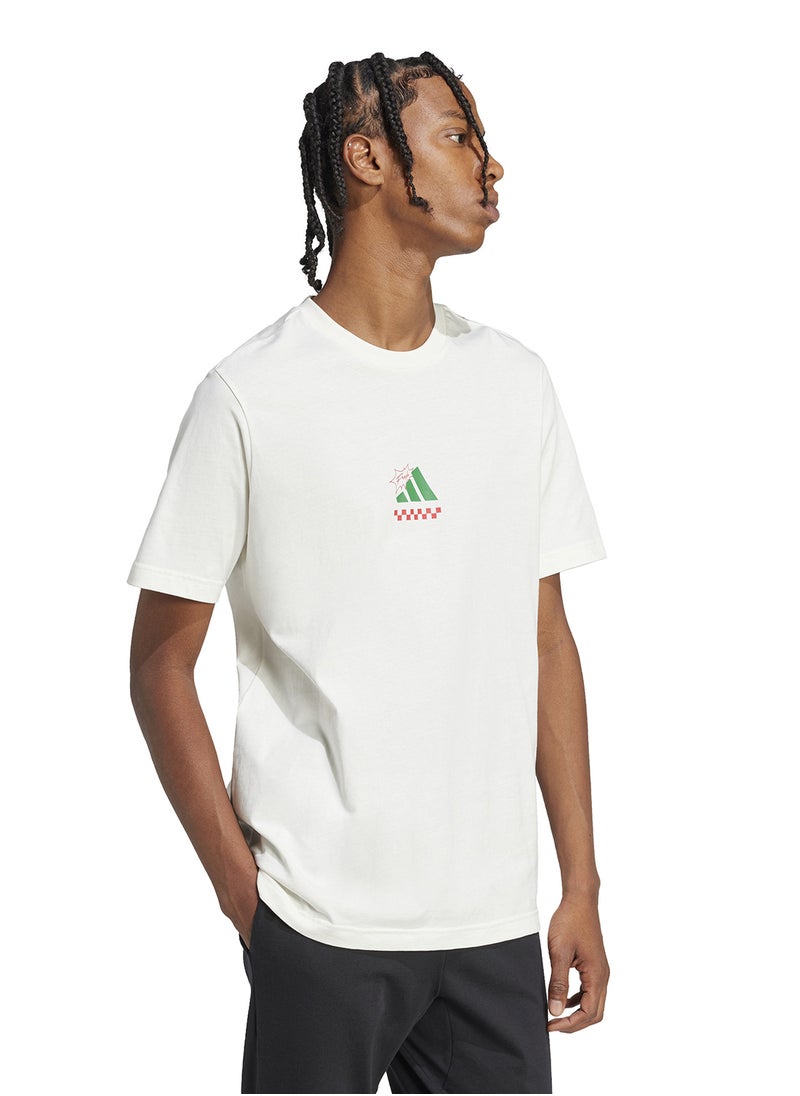 Adidas - Lounge Pizza Graphic T-Shirt - Image 1