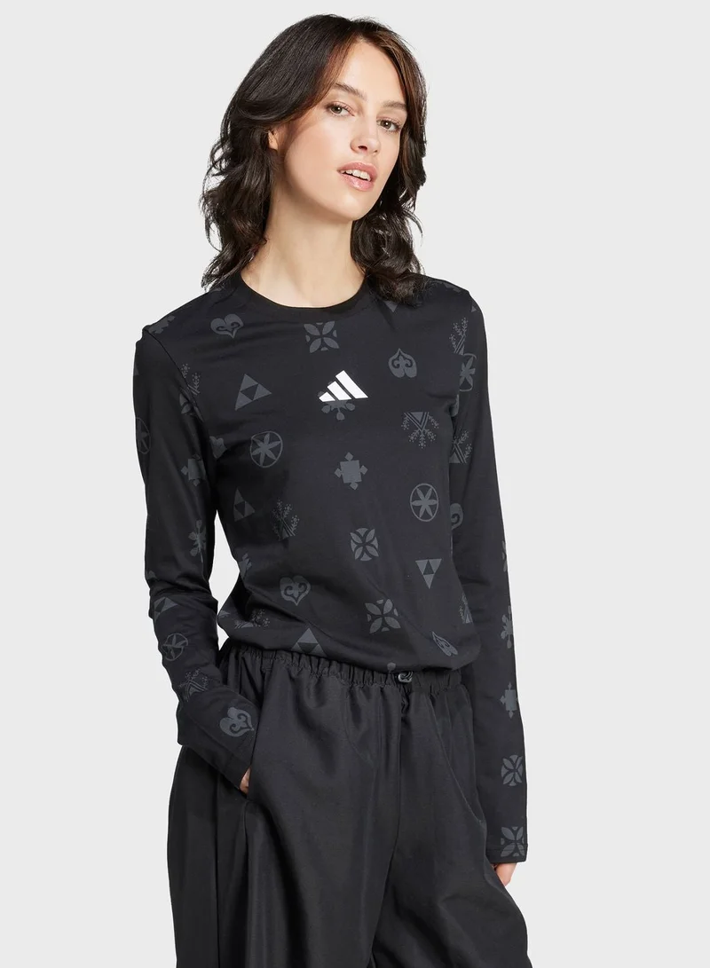 adidas تيشيرت تدريب نسائي أسود