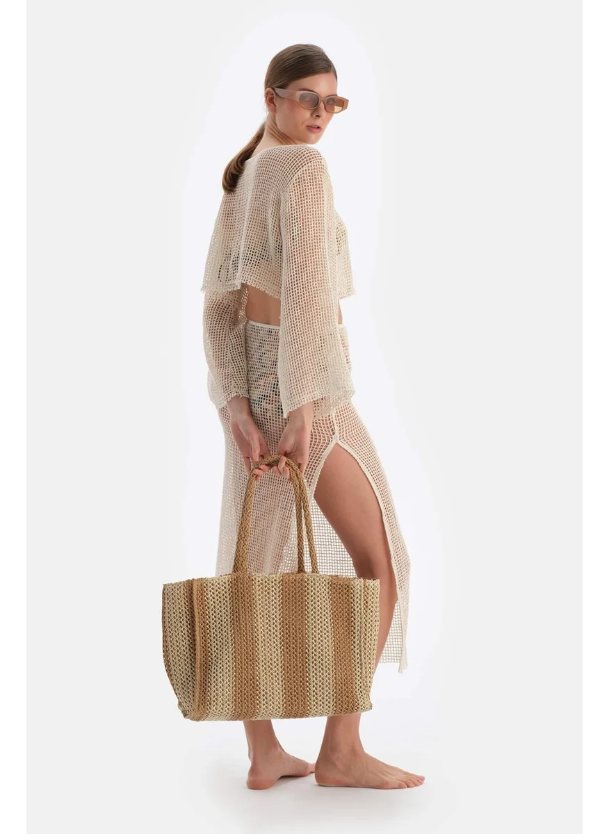 dagi Ecru Mesh Skirt