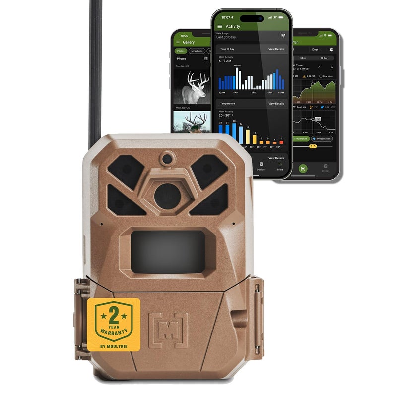 Moultrie Edge 2 Cellular Trail Camera - Auto Connect Nationwide 4G LTE - On Demand 36MP Photo - 1080P Video with HD Audio - 100 Ft Detection Range - Low Glow Flash - Image 1