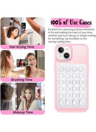 2pc Silicone Suction Cup Wall Stand Mat Multifunctional 24 Square Suction Phone Anti-Slip Wall Phone Holder Mount | Transparent - view 3