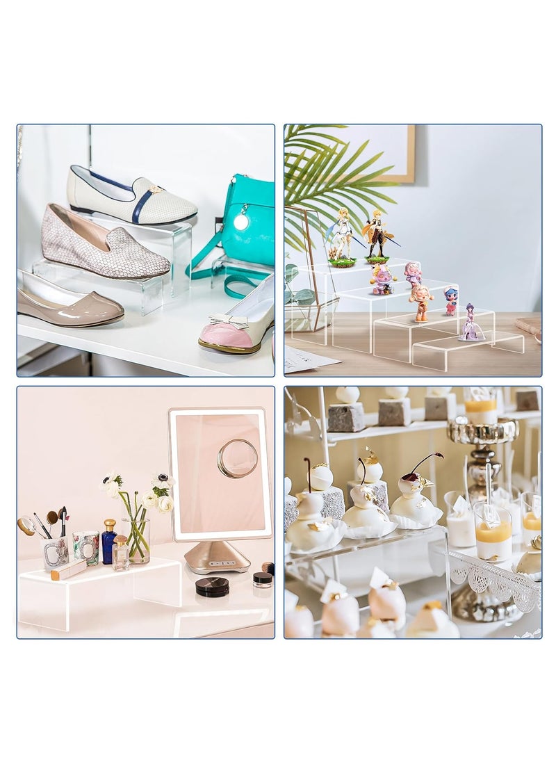 Generic - Display Risers, 10 Pcs 2 Set Acrylic Riser Display Shelf, Clear Display Riser Display Stands, Acrylic Display Set, Acrylic Shelves for Decor Display, Showcase Stands for Cupcake(1-3-4-5-6IN) - Image 1