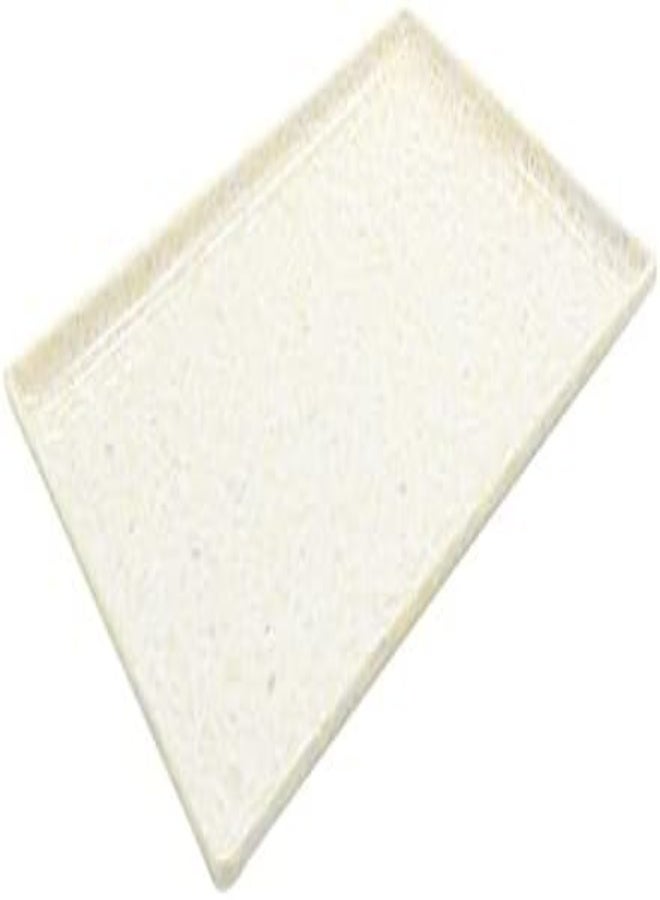 AKDC Melamine Rectangle Serving Tray 25X17Cm, Off-White Color Marble Designed Texture Plates Rectangular Shape Pattern Healthy Platter Tray Kitchen Product Premium Multipurpose Use Accessories - Image 3