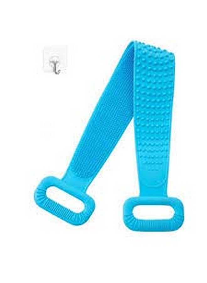 PlantaZee Silicone Double Side Bathing Back Scrubber or Skin Deep Cleaning Massage, Dead Skin Removal Exfoliating Belt for Shower for Men and Women Pack of 4 - Image 1