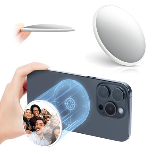 Kiorafoto 2.2" Magnetic Selfie Mirror for Back Camera,Slim Phone Convex Mirror for Magsafe Compatible with iPhone 17 16 15 14 13 Pro Max Plus,Mag-Safe Case & All Phone for Wide Angle Selfies &Vlogging&Streaming - Image 1