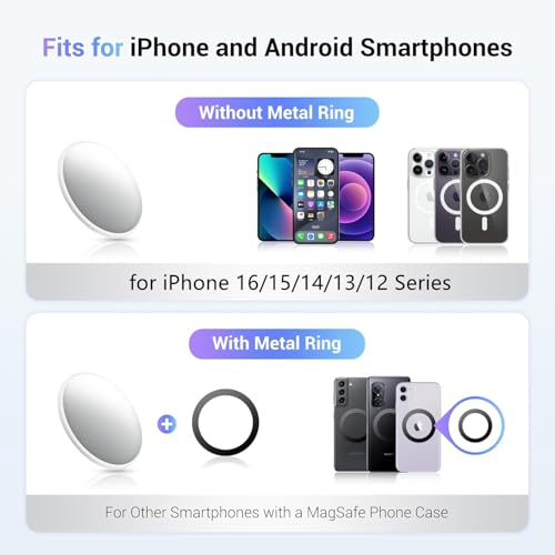 Kiorafoto 2.2" Magnetic Selfie Mirror for Back Camera,Slim Phone Convex Mirror for Magsafe Compatible with iPhone 17 16 15 14 13 Pro Max Plus,Mag-Safe Case & All Phone for Wide Angle Selfies &Vlogging&Streaming - Image 4