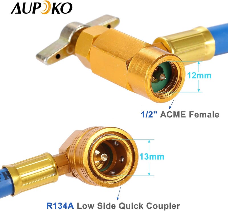 Aupoko طقم خرطوم شحن مبرد الهواء Aupoko R134A - Image 2