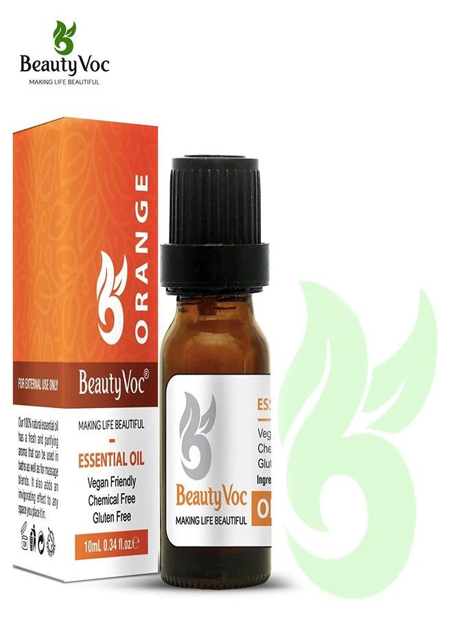 BEAUTY VOC Orange Oil Extracted from the Finest Oranges with Invigorating Aroma for Beauty and Wellness for Revitalizing Skin, Uplift Mood, and Induce Relaxation, 10ml  - Image 1
