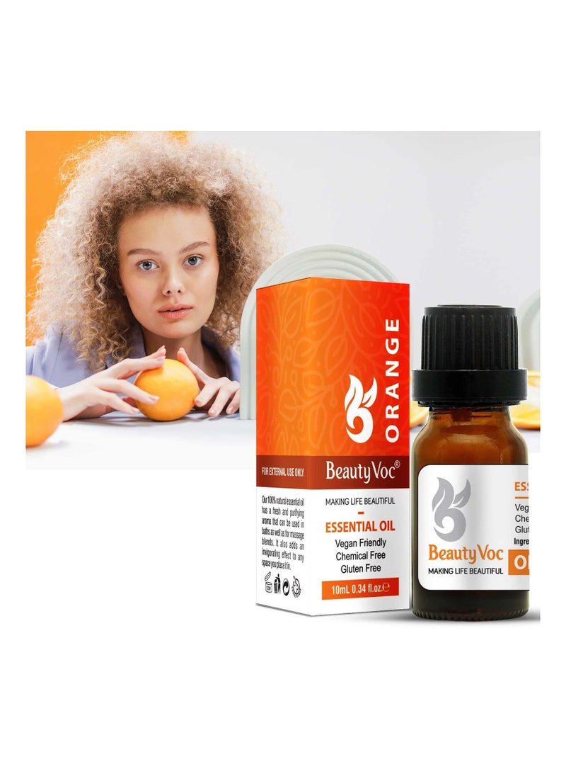 BEAUTY VOC Orange Oil Extracted from the Finest Oranges with Invigorating Aroma for Beauty and Wellness for Revitalizing Skin, Uplift Mood, and Induce Relaxation, 10ml  - Image 3
