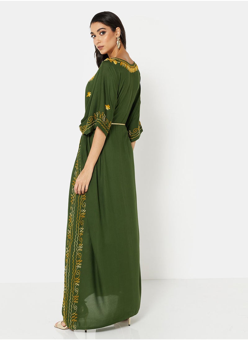 ARABIAN CLOSET EMBROIDERED KAFTAN  - Image 2