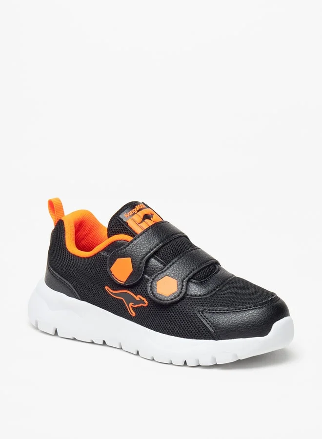 كانغاروس Boys' Textured Sports Shoes with Hook and Loop Closure