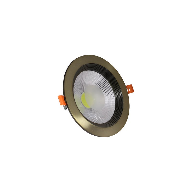 Jana Light Compact downlight 20W white metal body with oxidized yellow tirm - Image 1