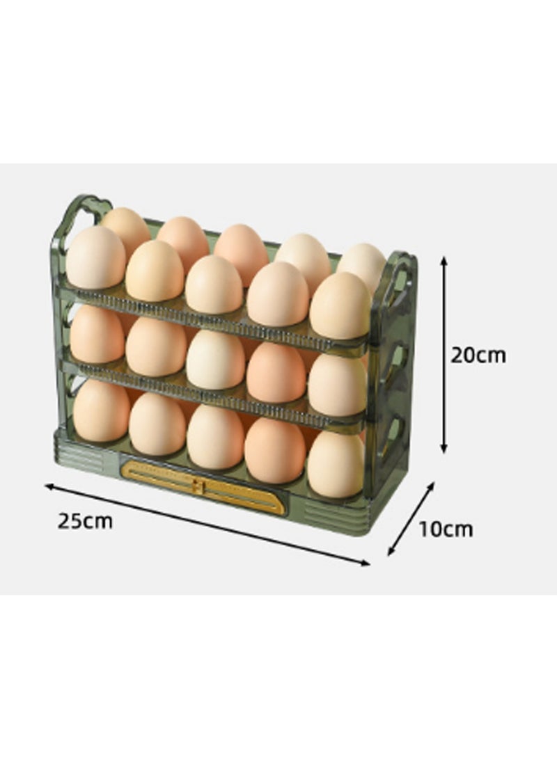 Transparent Green Refrigerator Egg Rack, Stackable Egg Storage Container, Suitable For Refrigerator Door, Save Space - Image 2