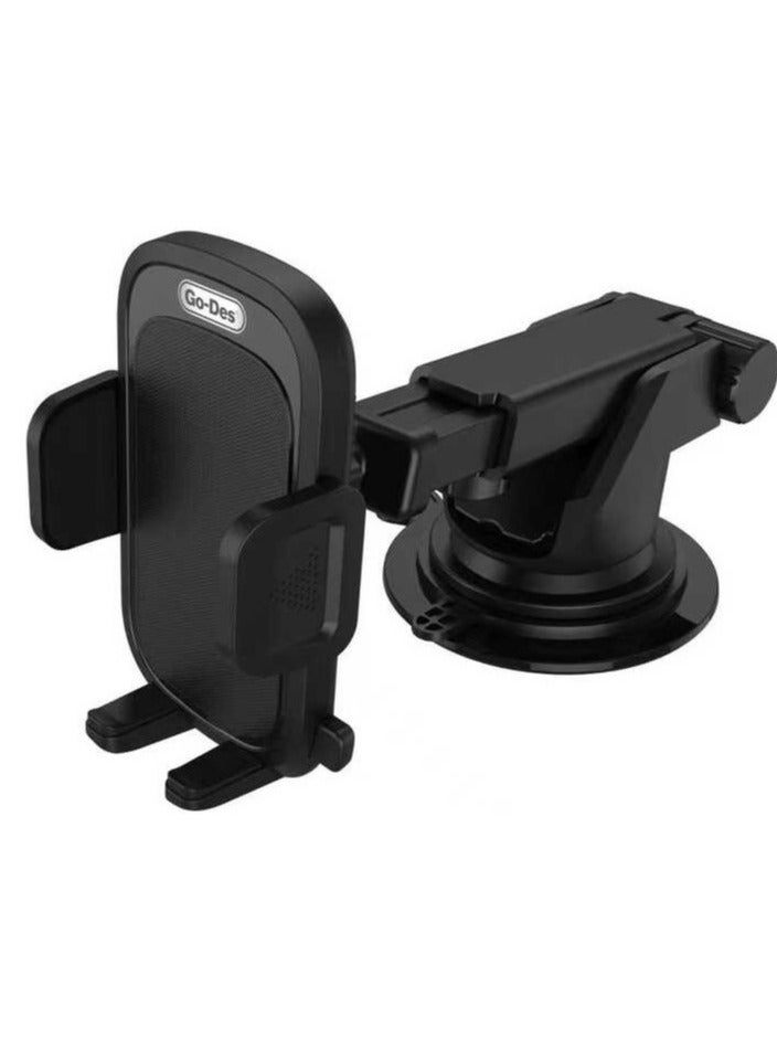 NEW Car Mobile Holder – 360° Rotation & Adjustable Stand for Dashboard, Windshield & Air Vent, Universal Car Phone Mount, Black - Image 1