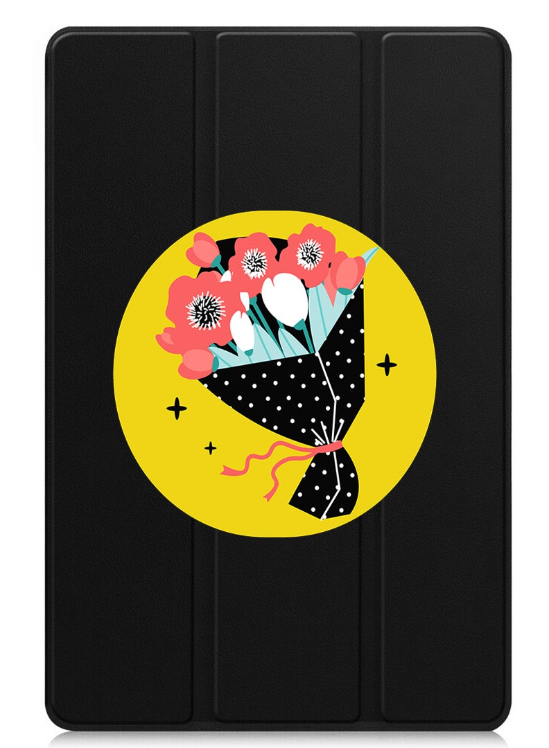 Theodor Protective Flip Case For Apple iPad Pro 11 (2024) With Trifold Stand Auto Wake Sleep Shockproof Cover Bouquet vector - Image 1